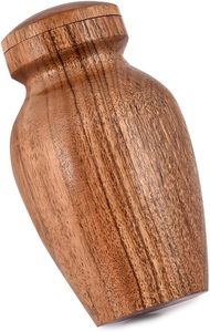 Pequeña urna de madera para cenizas, recipiente conmemorativo de cremación, recipiente de recuerdo funerario, artesanal y decorativo. - Product Image 4