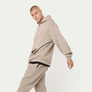 Sudadera con Capucha y Cremallera para Hombre, Talla Grande, Color Sólido, Informal, de Felpa, Algodón, Estilo Otoñal, Corte Regular - Product Image 4