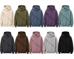 Sudadera con Capucha Unisex de Forro Polar, Color Sólido Informal, con Bolsillo, Corte Regular, Sudadera con Capucha Tejida de Otoño, 100% Algodón, Manga Raglán - Product Image 6