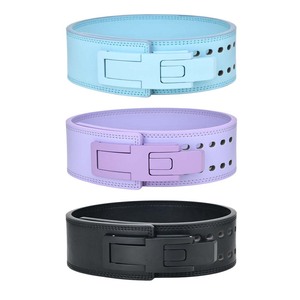 New Wholesale Strong Heavy Duty Non-Slip Grey Cowhide Leather Unisex Lever <b>Belt</b> Gym Weight Lifting Powerlifting Customizable - Product Image 1