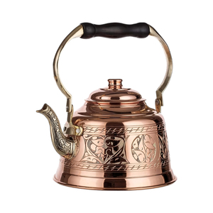 Wholesale Hammered Pure Copper Tea <b>Kettle</b> Brass Handle Handcrafted Metal Teapot Stovetop Water <b>Boiling</b> Teaware - Product Image 2