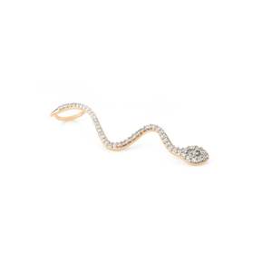 18K Yellow Gold Diamond Serpent Snake Pendant with VVS2 Clarity - Product Image 6
