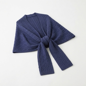 Pull-over col roulé décontracté pour femme, poncho en tricot, châle d'hiver - Product Image 3