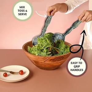 Ensemble cuillère et fourchette à salade en résine moderne de qualité supérieure, écologique, durable, pour les fêtes, avec long manche - Product Image 4