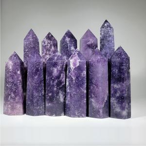 Chakralume – Pointe de cristal de Lepidolite violette naturelle, baguette de guérison pour le Reiki, la méditation, la décoration religieuse et professionnelle, vente en gros - Product Image 6
