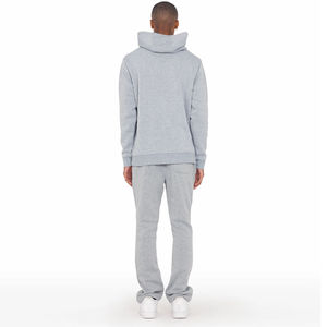 Customized Color Solid <b>Plus</b> <b>Size</b> Winter Mens Streetwear Two Piece Hooded Sweatshirt <b>Jogger</b> Pants Casual <b>Set</b> - Product Image 2