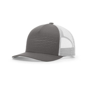 Casquette Trucker à 5 Panneaux avec Logo Personnalisé Découpé au Laser, Panneau Avant Perforé et Dos en Maille pour Sport et Activités de Plein Air, Fabriquée en Usine au Vietnam - Product Image 4
