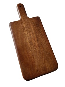 Plateaux de service rectangulaires modernes en bois tendance, luxe, avec fonction planche à découper, 37,50x16x2 cm, épais, poignée antidérapante, compatibles lave-vaisselle - Product Image 4