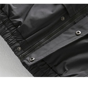 Custom <b>Black</b> Canvas Stand Collar <b>Windbreaker</b> Jacket Men Lightweight Zip up Streetwear Casual Windproof Outdoor OEM ODM - Product Image 5