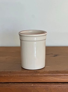 Porte-ustensiles en céramique classique, émaillé brillant, en grès cuit, durable, résistant à la chaleur, organisateur de cuisine compact, rangement pour comptoir - Product Image 6