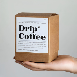 Caja de Embalaje de Café Kraft al por Mayor, Cartón de Papel Impreso Personalizado para Bolsas de Café de Filtro, Fabricante Directo OEM - Product Image 2