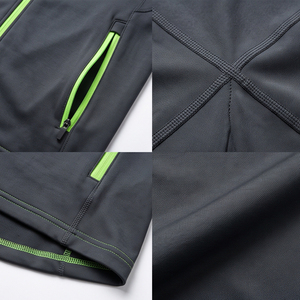 Survêtement de sport unisexe personnalisé avec logo de marque, imprimé 2-en-1, séchage rapide, léger, en polyester et élasthanne, pour entraînement en salle de sport - Product Image 4