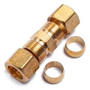 Meilleures raccords de tuyauterie en laiton OEM personnalisés de haute qualité, raccord à compression (AOL-105-SAE) # 060101BA) Tube hexagonal à basse pression en pouces - Product Image 2