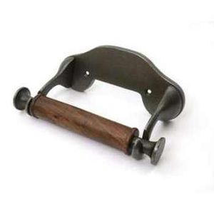 Deco Style Inc Antique Gothic Industrial Heavy Duty Steel Open Arm Bathroom <b>Tissue</b> Holder Roll Hanger - Product Image 2