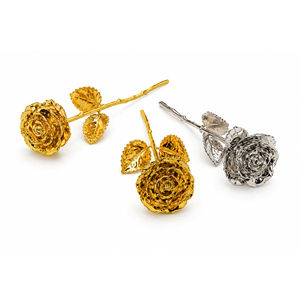 Rose véritable plaquée or 24 carats de luxe avec boîte cadeau, cadeau romantique pour la Saint-Valentin et les anniversaires, rose dorée pour la décoration de mariage - Product Image 2