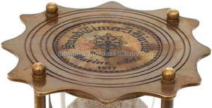 Elegante Reloj de Arena Moderno de 5 Minutos en Latón Macizo Color Gris Arena, el Mejor Regalo para Decoración del Hogar, Hecho de Vidrio - Product Image 4