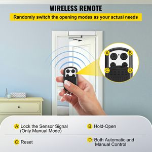 Apriporta Automatico 100-240V per Porte a Battente Max. 100 kg con 2 Telecomandi Wireless e Tastiera, 2 Motori Elettrici - Product Image 5