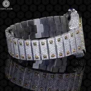 Reloj de Lujo Charm Jewells de Acero Inoxidable con Correa de 20 mm, Bisel con Diamantes, Cierre Plegable, Unisex, Movimiento de Cuarzo - Product Image 2