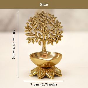 Brass Kalpvriksha Incense Burner Handcrafted Eco-Friendly Religious <b>Tree</b> Art Deco <b>Tabletop</b> Decor Diwali Home Festival Oud Vedela - Product Image 4