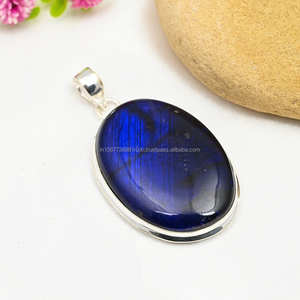 Colgante de Plata de Ley 925, piedra preciosa de labradorita, joyería de piedras preciosas de plata hecha a mano, colgante de labradorita para collar de mujer - Product Image 5