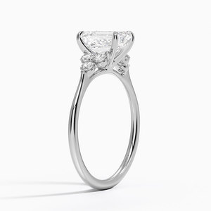 BOJ <b>Ring</b> 0132 <b>Emerald</b> Cut 925 <b>Silver</b> Luxe Melody Prong Setting Solitaire Diamond <b>Ring</b> 2ct D Color VVS1 Moissanite GRA Certified - Product Image 2