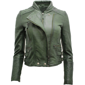 Women's Genuine Leather Moto Jacket Solid Burgundy Color <b>Zipper</b> Closure With Belt And Pockets Full Sleeve Autumn Style - Product Image 4