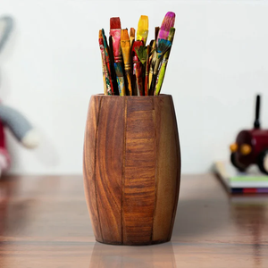 Porte-stylo en bois avec logo personnalisé, cadeau d'affaires de luxe, accessoire de bureau moderne, dernières nouveautés, porte-stylo promotionnel - Product Image 1
