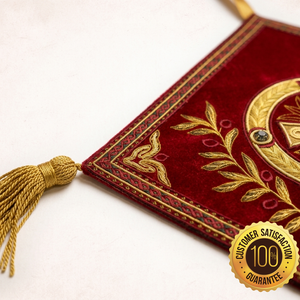 Vestimenta Litúrgica Ortodoxa Bordada en Rojo y Dorado para Sacerdotes, Protector de Rodilla, Diseño Personalizable, Logotipo Personalizado, Unisex, Servicio OEM - Product Image 6