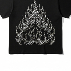 Camiseta con Pedrería Directo de Fábrica, MOQ Bajo, Diseño Personalizado, Acento de Cristal, Calidad Premium, Suave, Ropa Unisex - Product Image 4