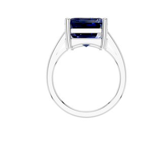 Design classique moderne Bague en argent sterling 925 en or blanc avec saphir naturel pierre précieuse pour fiançailles - Product Image 4