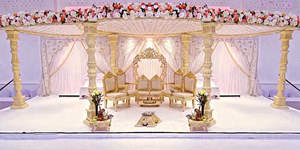 Prestigioso Mandap Indio para Bodas Avni, Maravilloso Mandap para Bodas Gujarati, Conjunto de Mandap Imperial Avni para Decoración de Eventos en EE. UU. - Product Image 2
