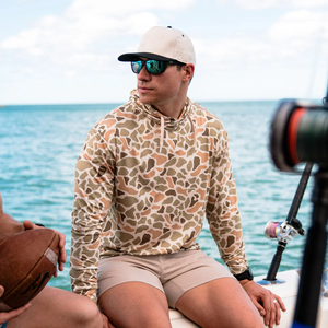 Logo personnalisé UPF 50 Camouflage Anti-bactérien Anti-UV Pêche Respirant Extensible Séchage rapide Sublimation intégrale Polyester Course à pied - Product Image 1