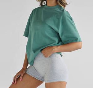 Camiseta Holgada Informal de Verano para Uso Diario, Corte Cuadrado, 100% Algodón, Camiseta Extra Grande para Mujer - Product Image 2