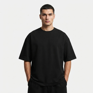 T-shirt décontracté pour homme, coupe ample, col rond, manches courtes, tissu épais, 240 GSM, t-shirt de haute qualité - Product Image 1