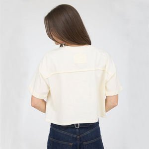 OEM 2026 New Arrival Wholesale Custom Summer Women's Denim Star Patch Short Sleeve Knit <b>T</b>-<b>shirts</b> Made by TRIOTAKE INDUSTRY - Product Image 3