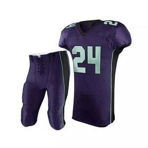 Ensemble d'uniformes de football sportifs américains OEM, 100% polyester, séchage rapide, imprimé, respirant, maillot à manches courtes et pantalon - Product Image 1