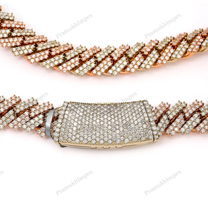 15MM 22 Inches Iced Cuban Link <b>Chain</b> 925 Sterling Silver Men's <b>Extended</b> <b>Chain</b> Gold Plated Thick Miami Luxury Statement Hip Hop - Product Image 2