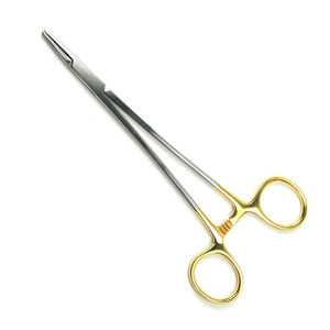 Portaagujas multifuncional con mango dorado y tijeras, fuente de alimentación manual, para insertar agujas, precio económico - Product Image 5