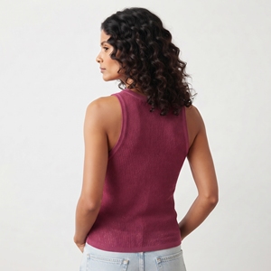 Top de malla ligero al por mayor, 100% poliéster, sin mangas, para mujer, ropa de club, top de malla transparente para mujer - Product Image 4