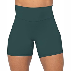 Shorts de yoga pour femmes les plus vendus, taille haute, fermeture élastique, matière Spandex/Nylon, séchage rapide, respirant, anti-plis, plage, extérieur - Product Image 6