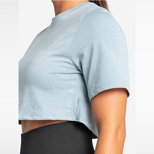 Ropa Deportiva Ligera para Mujer, 100% Algodón, para Gimnasio y Entrenamiento, Corte Ajustado, Transpirable, Cuello en V, Secado Rápido, Verano - Product Image 4