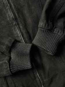 Veste bomber d'hiver unisexe en cuir véritable brodée de strass et de paillettes avec fermeture éclair, personnalisée par Kernel Apparel pour hommes - Product Image 5