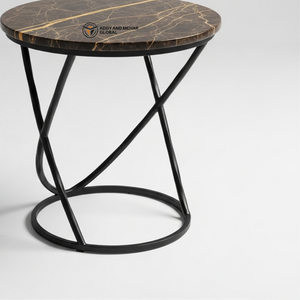 Taburete de Lujo con Tapa Redonda de Mármol Blanco y Base Geométrica de Acero Inoxidable Dorado – Pedestal Decorativo Moderno para Hotel - Product Image 4