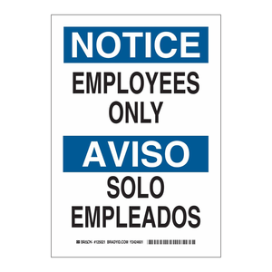Avis bilingue : Employés, signez pour le contrôle d'accès intérieur et extérieur - Product Image 2
