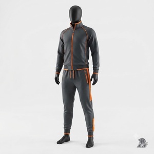 Ensemble de survêtement pour homme, veste de sport à séchage rapide, pantalon assorti, vêtements de sport pour la salle de sport, le fitness, le jogging, les sports de plein air - Product Image 1