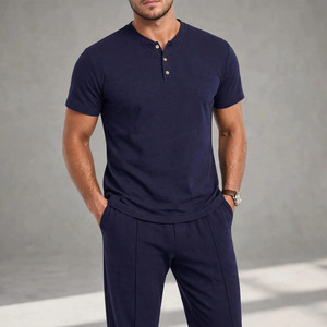 Survêtements d'été respirants grande taille pour hommes, 2 pièces, style streetwear Y2K, en polyester/coton léger et élastique - Product Image 1