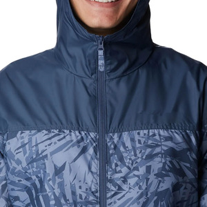 High Quality Winter Men Windbreaker <b>Jacket</b> Front Logo Lightweight Zip Hooded Windproof Streetwear OEM - Product Image 4