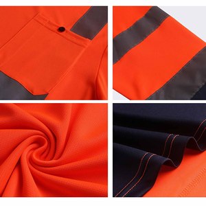 เสื้อยืดแขนยาวโพลีเอสเตอร์น้ำหนักเบาปรับแต่งได้ มาตรฐาน ANSI Class 1 สะท้อนแสงสูง กันน้ำ ตาข่ายระบายอากาศ เสื้อผ้าเพื่อความปลอดภัยแบบสะท้อนแสงสั่งทำพิเศษ - Product Image 3