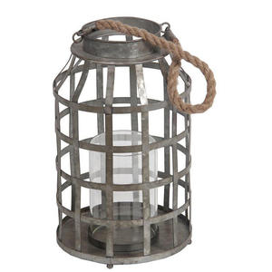 Designer Iron Candle Lantern with Vintage Inspired <b>Frame</b> and Heat Resistant Powder Coating - Product Image 3