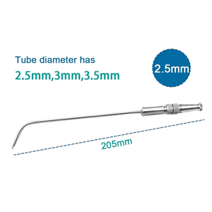 Tube d'aspiration Frazier Premium 6Fr 7Fr 8Fr 10Fr 12Fr en acier inoxydable avec contrôle de coupure au doigt, instruments chirurgicaux certifiés CE ISO - Product Image 2